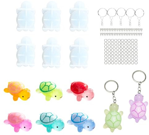 WYAHYQ Mini Turtle Silicone Mould Epoxy Resin Moulds Casting Moulds Ring Accessory Candle Mould