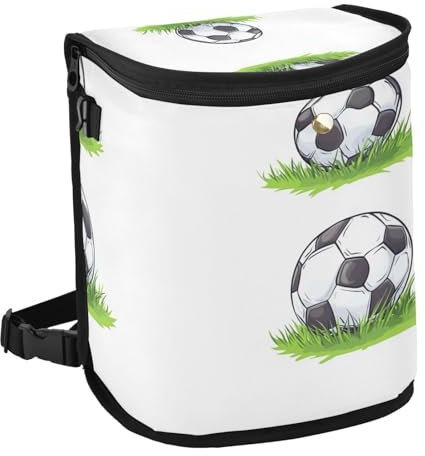 famyily Petite poubelle portable en herbe de football de dessin animé pour console, pour les longs voyages, petite poubelle blanche