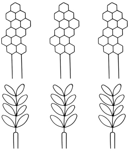 Qcbuegof 6pcs Innenpflanzenschlungen Für Kletterpflanzen Kleine Gartenschlungen Für Topfpflanzen Freien Blumenpflanze Stütze Steckplatten Gitter Gitter