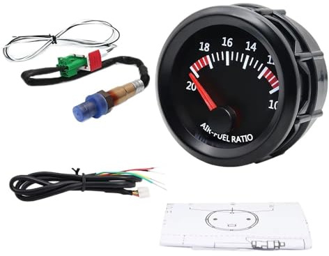 Lamdasonde Für 12V Auto AFR Gauge 20:1-10:1 Auto Racing Gauge 52MM Luft Kraftstoff Verhältnis Mit Schmalband O2 Sauerstoff Sensor 0258006028 Lambda Sensor(Gauge and Sensor)
