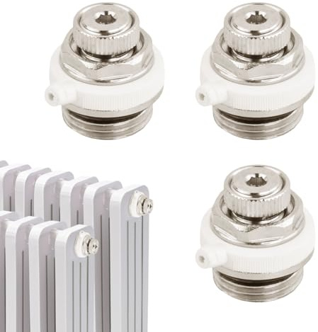 3 Piezas Válvula de Radiador de Purga Automática de 1/2, Válvulas de Ventilación para Radiador, Válvula de Corte de Aire de radiador, válvula de Purga Automática para Calefacción
