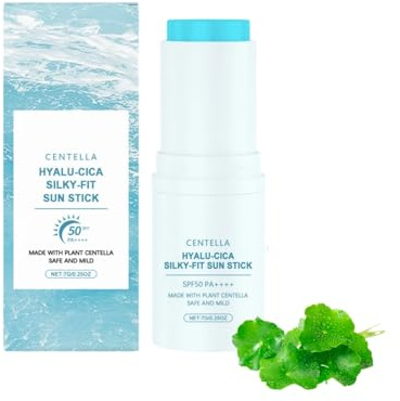 Centella Asiatica Sonnenschutzstift LSF 50+, Transparenter Sonnenstick mit UVA/UVB Schutz, Beruhigend bei Empfindlicher Haut, Feuchtigkeitsspendendes Sonnenserum (1)