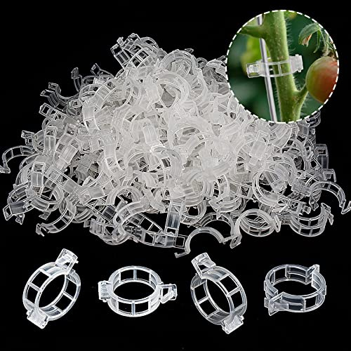 KOAREL 200PCS Plant Support Garden clips, Vegetable Cages and Supports, Garden Trellis for Climbing Vine Plants, Supports Clip for Tomato Grape Melon, Makes Garden Crop to Grow Upright and Healthier
