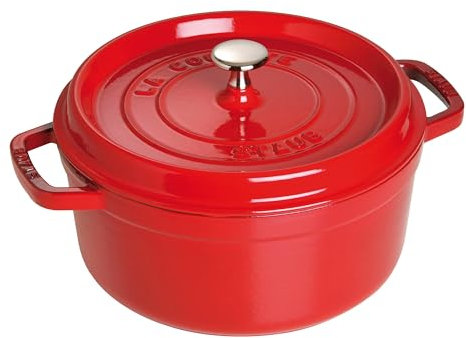 STAUB Casseruola Rotonda, Ghisa, Rosso (Ciliegia), 18 cm