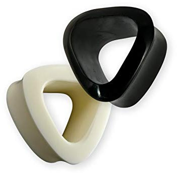 Fly Style 1 Stück Piercing Horn Ohr Tunnel Plug - Ohr Piercings - Acryl Ohr Plug - Piercing Schmuck, Grösse:8 mm, Farbwahl:schwarz