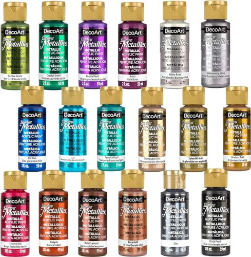 Deco Art Americana Dazzling Metallics Sampler Set 18/Pkg-Fan Favorites