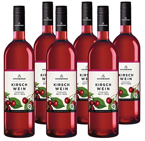 KATLENBURGER - Kirschwein | Hochwertiger Fruchtwein aus echten Kirschen ohne Aroma- / Farbstoffe. Süßer und fruchtiger Wein für Sommerabende wie für feierliche Anlässe. Inhalt: 6x 750ml und 8,5% vol.