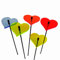 Sun Catcher Garden Decor Sonnenfänger Set aus 5 kleinen leuchtenden Herzen. Besondere Garten Dekoration für Garten, Balkon, Terrasse, Liebe, Hochzeit, Farbe: Mischfarben