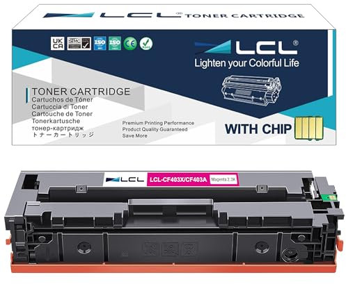 LCL Kompatibel 201X CF403X High Yield (1-Stück Magenta) Toner Kompatibel für HP Color Laserjet Pro M252 M252dw M252n, MFP M274 M274n M277 M277dw M277n MFP-M277c6