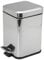 Harbour Housewares 3L Bathroom Bin - Chrome - Square Stainless Steel Pedal Bin Slim Kitchen Rubbish Trash Can Garbage Dustbin with Lid and Inner Liner Bucket