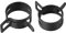 uxcell Steel Band Clamp 23mm Inner Dia Fit 24.5-26.5mm OD Hose Spring Band Type Action Fuel Line Silicone Tube Clip Clamp Black 10Pcs