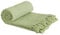 Emma Barclay Honeycomb - Recycled Cotton Plain Waffle Textured Chair Sofa Setee Throw Over Blanket in Pistachio Green - 50x60 (127x152cm)