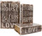 Jolitac Decorative Book Boxes, Antique Style, Magnetic Cover, Wooden storage box, Set of 3（Letter