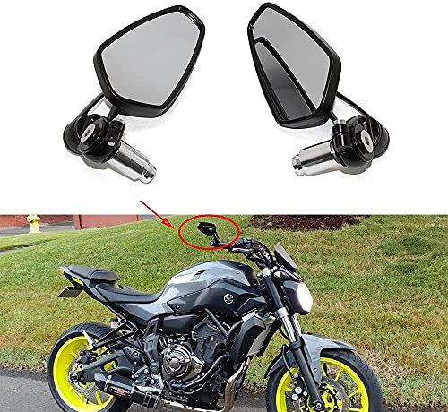 Universale Specchio Moto manubrio neri, 7/822mm Specchietti retrovisori alari per moto per scooter Cruiser Sport Bike Chopper MSX125 CB500FMT-03 MT-07