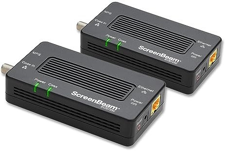 ScreenBeam Bonded MoCA 2.5 Netzwerkadapter für höchste Geschwindigkeit Internet, Ethernet Over Coax – Starter-Kit (Modell: ECB7250K02)