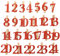 Papierdrachen 24 Holzklammern mit Glitzerzahlen für Adventskalender - Rot Set 3 - Funkelnde Deko für deinen Weihnachtskalender - für Kinder und Erwachsene