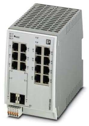 PHOENIX CONTACT FL SWITCH 2214-2SFX PN Industriell Ethernet-Switch 2000, 14 RJ45-Ports 10/100MBit/s, IP20 Schutzart, Profinet Conformance-Class B, Profinet-Mode Voreingestellt, Profinet-Status LEDs