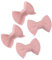 4 guanti da forno in silicone con fiocco e clip resistenti al calore, guanti per cucina, cottura al forno, rosa