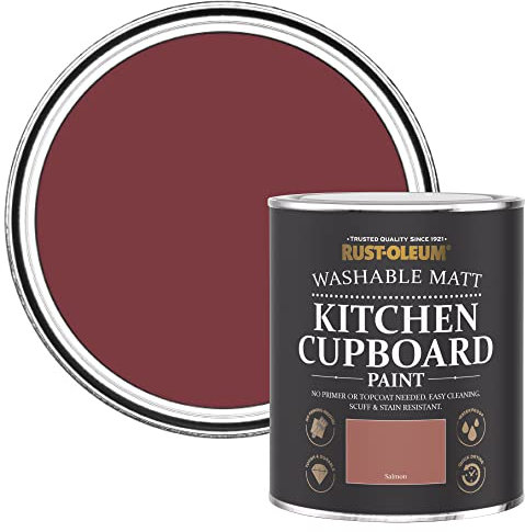 Rust-Oleum Peinture Rouge pour Meubles de Cuisine, Finition Mate - Saumon 750ml