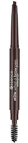 essence wow what a brow pen waterproof, Eye Pencil, Augenbrauenstift, Nr. 04 Black-Brown, braun, sofortiges Ergebnis, matt, vegan, wasserfest, Mikroplastik Partikel frei (0,2g)