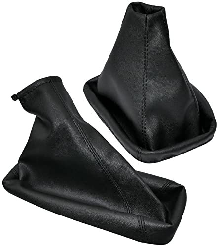 AERZETIX - C57803 - Schalthebel bag - schaltsack - schaltmanschette und handbremssack - kompatibel mit Renault Laguna II von 2001 bis 2005 - farbe : schwarz - aus kunstleder
