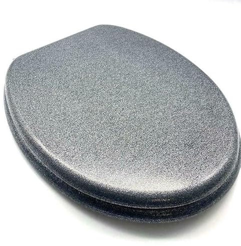 Solid MDF Universal 18 Glitter Toilet Seat Range Novelty Glitzy Sparkle Bathroom Silver Glitter Easy Clean with Fixtures
