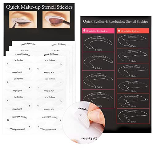 Eyeliner Schablonenkarten, Lidschatten Schablonen Cat Lidschattenkontur Schablone, Smokey Eye Liner Schablone Augen Make-up Vorlage Aufkleber, Eyeliner Lidschatten Make-up Werkzeug für Augen Schablone