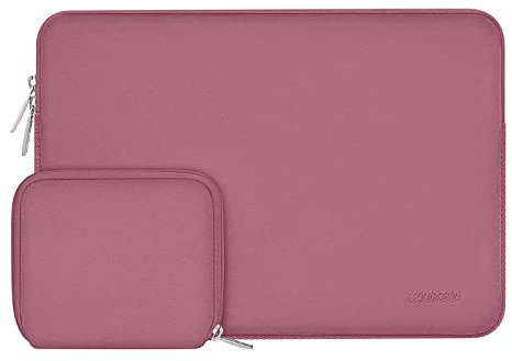 MOSISO 16 Pollici Custodia Laptop, 15-15,6 Pollici Borsa PC Compatibile con MacBook Pro 16 Pollici, HP, Acer, Dell,Lenovo,ASUS Quaderno, Neoprene Borse Computer con Custodia Piccola, Polverosa Rosa