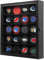 Mstrse Hockey Puck Vitrine - Halter Wandhalterung Schrank Ständer - Shadow Box mit Echtglas für Sammlung, Groß Schwarz