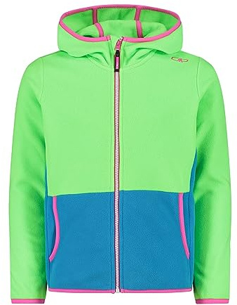 CMP - Kid G Jacket Fix Hood, Girl, Mela Fluo, 176