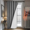 Deconovo Door Thermal Blackout Curtain 110 Inch Drop, Eyelet With Thick Microfiber Liner, WindProof Noise Reducing Light Grey for Living Room Big Window, 79x 110, 1 Panel
