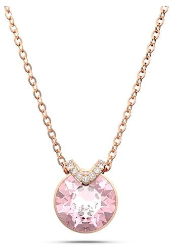 Swarovski Pendente Bella V, Taglio Round, Rosa, Placcato color oro rosa