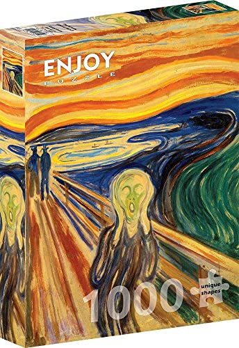 Puzzle 1000 Teile für Erwachsene - Der Schrei, Munch, Expressionismus | Matt & blendfrei | Unterhaltsam & anspruchsvoll | 68 x 48 cm | Besonderes Geschenk | Enjoy