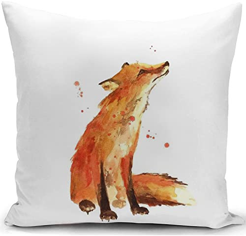 Kissenbezug Fuchs Kissen deko Geschenke für Frauen sofakissen kissenbezüge dekokissen couchkissen kissenhülle Sofa Schlafzimmer Wohnzimmer zierkissen 40x40 cm