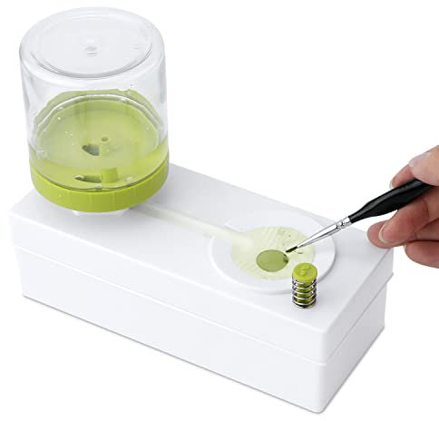 TOYMIS Paint Brush Rinse, Paint Brush Cleaner Tool Paint Brush Rinser Machine for Artist Kids Acrylic Watercolor Oil Water-Based Painting (Green)