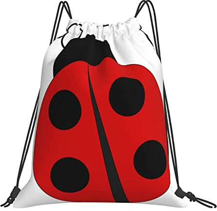YTORA Grüne Pailletten-Rucksack mit Kordelzug, wasserdichter Kordelzug-Rückensack, Turnbeutel mit Kordelzug, Schwimmtasche für Unisex, marienkäfer, Einheitsgröße