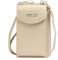 1 borsa per telefono da donna, borsa per telefono in pelle PU, borsa a mano, borsa a tracolla con tracolla lunga staccabile regolabile e fessure per carte per donne e ragazze (beige)