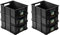 PAFEN 6x Euro Stapelbox 20l - 43 x 35 x 18 cm - Aufbewahrungsbehälter Euro-box Ecoline Stapelkasten Transport Eurobehälter aus PP, Schwarz Eco