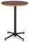 LOKKHAN Bistrotisch aus Eichenholz, Premium-Stahl, Garten-Esstisch, Garten-Couchtisch, robuster runder Metall-Beistelltisch, wasserdicht, 60 cm Durchmesser 29,5 cm