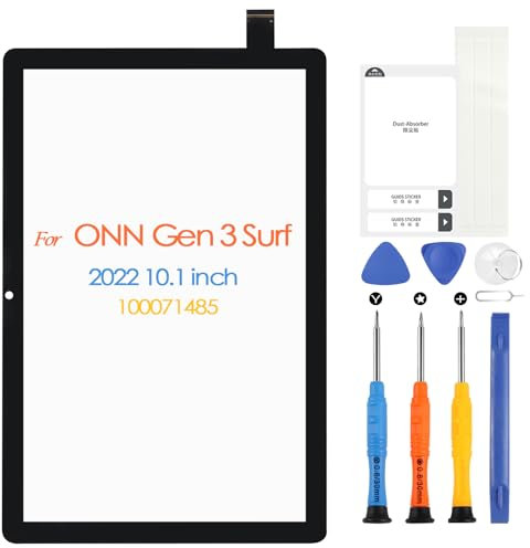 Touch Screen for ONN 10.1 Gen 3 Surf 2022 Tablet 100071485 Screen Replacement for ONN 100071485 Digitizer Touchscreen Glass Panel with Tools (Black, Not LCD Display)
