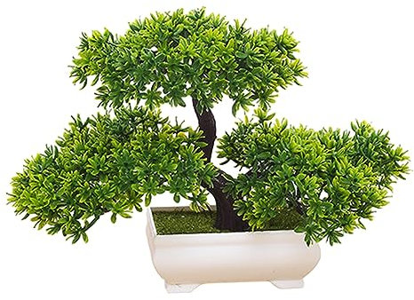 Milageto de bonsái Artificial, Pino japonés en Maceta, Mesa Central Realista, pequeñas Plantas Falsas para Chimenea, Estante, Granja, baño