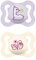 MAM Air Silikon Schnuller im 2er-Set, extra leichtes und luftiges Schilddesign, zahnfreundlicher Baby Schnuller aus speziellem MAM SkinSoft Silikon mit Schnullerbox, 0-6 Monate, Lama/Erdbeere