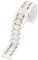 Lewey Damen-Uhrenarmband aus Keramik, Edelstahl, für alle Marken, 12, 14 mm, 16 mm, 18 mm, Rotgold, Weiß, 18 mm, Kunststoff, Achat