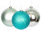 Weihnachtskugeln, bruchsicher, Türkis, 10 cm, 3 Stück