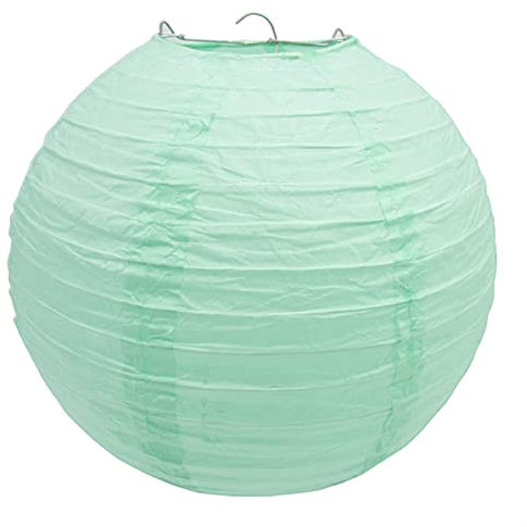 WENKA Laternenfest 20 Stück 6-12 mintgrüne Papierlaternen Chinesische japanische runde Lampion für Hochzeitsfeier Lampion de Mariage Hängende DIY-Dekoration