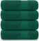 GC GAVENO CAVAILIA Juego de 4 Toallas de Mano para baño, 700 g/m², algodón Egipcio, Toallas de Calidad de Hotel, Lavables a máquina, Verde, 50 x 85 cm