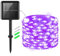 Gcstnn Outdoor Solar Lights, 5M 50 LED Solar Fairy Lights Copper Wire 8 Modes, Waterproof String Lights for Garden, Christmas Tree, Yard, Bedroom, Gate Indoor/Outside Decorations(Purple)