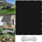 Schattiernetz mit Ösen 2.6 x 5 m Wasserdicht Sichtschutz Balkon Reißfest UV-Schutz nach Mass Polyestergewebe Mit Seil Schattenspender für Außenbereich Patio, Schwarz