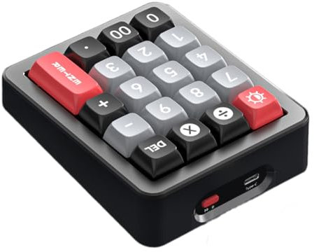 Pnuokn K812 Teclado mecánico para juegos, teclado numérico, interruptores intercambiables en caliente, efectos de iluminación personalizables, macros, teclado de juego compatible con macros