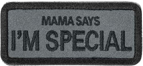 OneTigris Tactical Patch, Funny Embroidery Morale Patches Badge Patch Applique Fastener Molle Hook and Loop Emblem for Helmets, Hats, Bags, Backpacks, Dog Harnesses, Vests, Tactical Gear, Gray